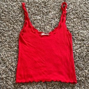 Red tank top